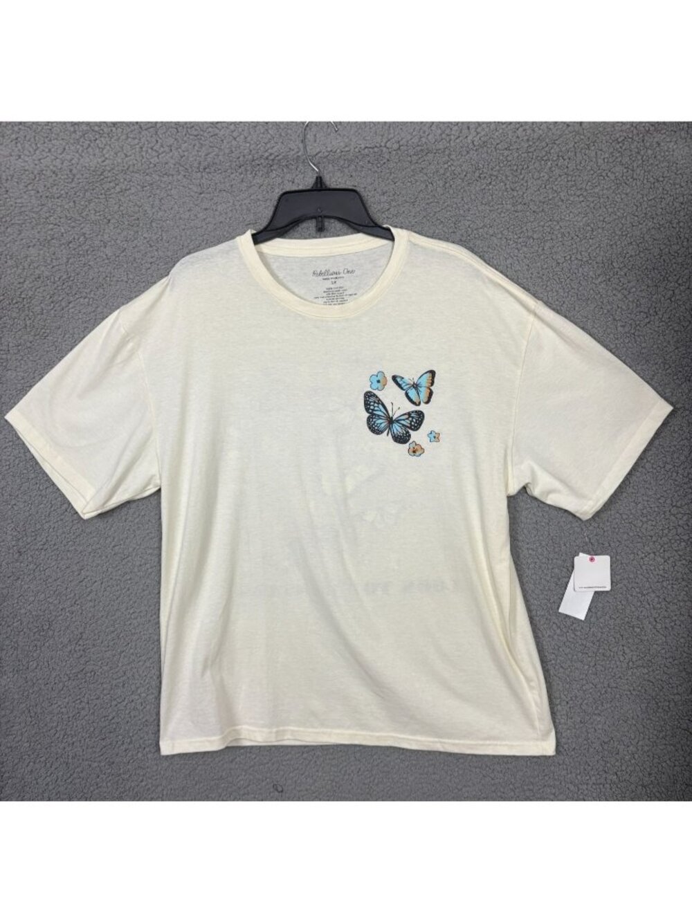 Rebellious One Women's Plus Size 1X Butterfly Graphic-Print T-Shirt Multi NWT's.